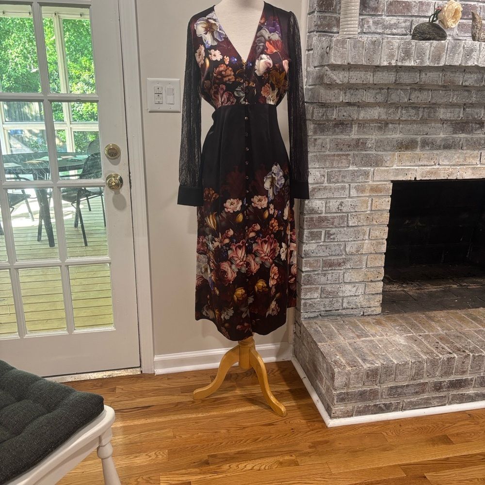 Johnny Was MICAELA MIDI DRESS - BECKETT BLOOMS S - Picture 5 of 11